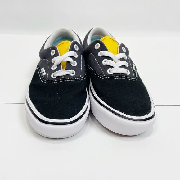 VANS Womens Tri-Tone Shoes US 5 Black Gray Yellow ComfyCush Era Unisex NWOB - Picture 5 of 12